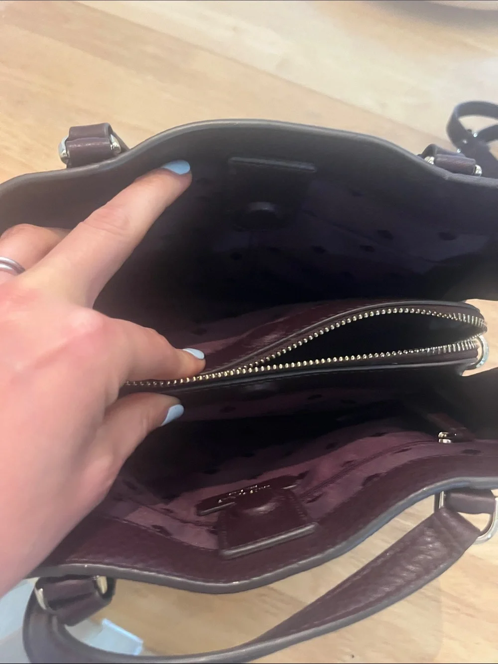 kate spade Brown Leather Structured Satchel - Picture 3 of 5